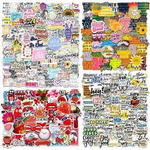 Kids Inspirational Quote Stickers 300pcs Waterproof Aesthetic Sticker
